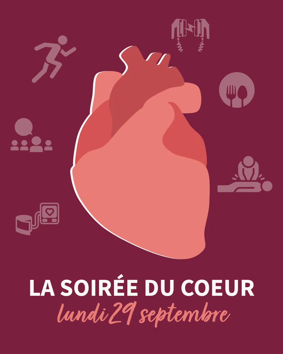 Affiche Soirée du Cœur